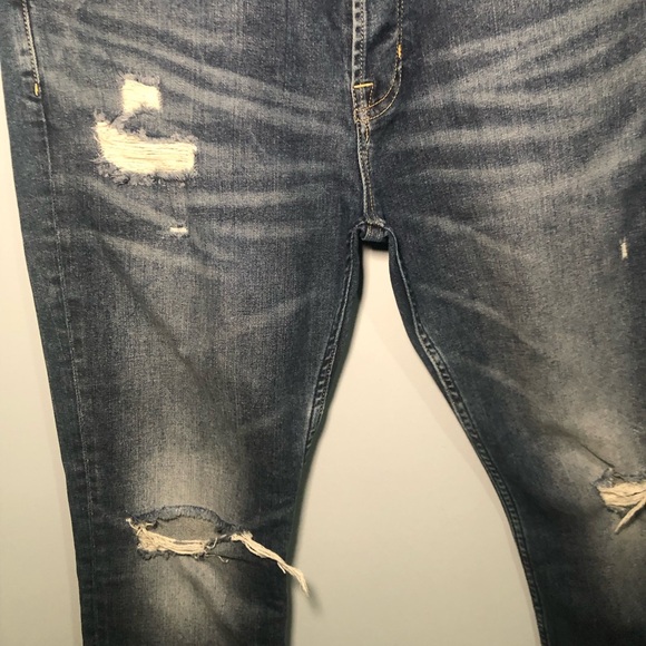 All Saints Men's Dark Blue Skinny Jeans - Picture 3 of 7